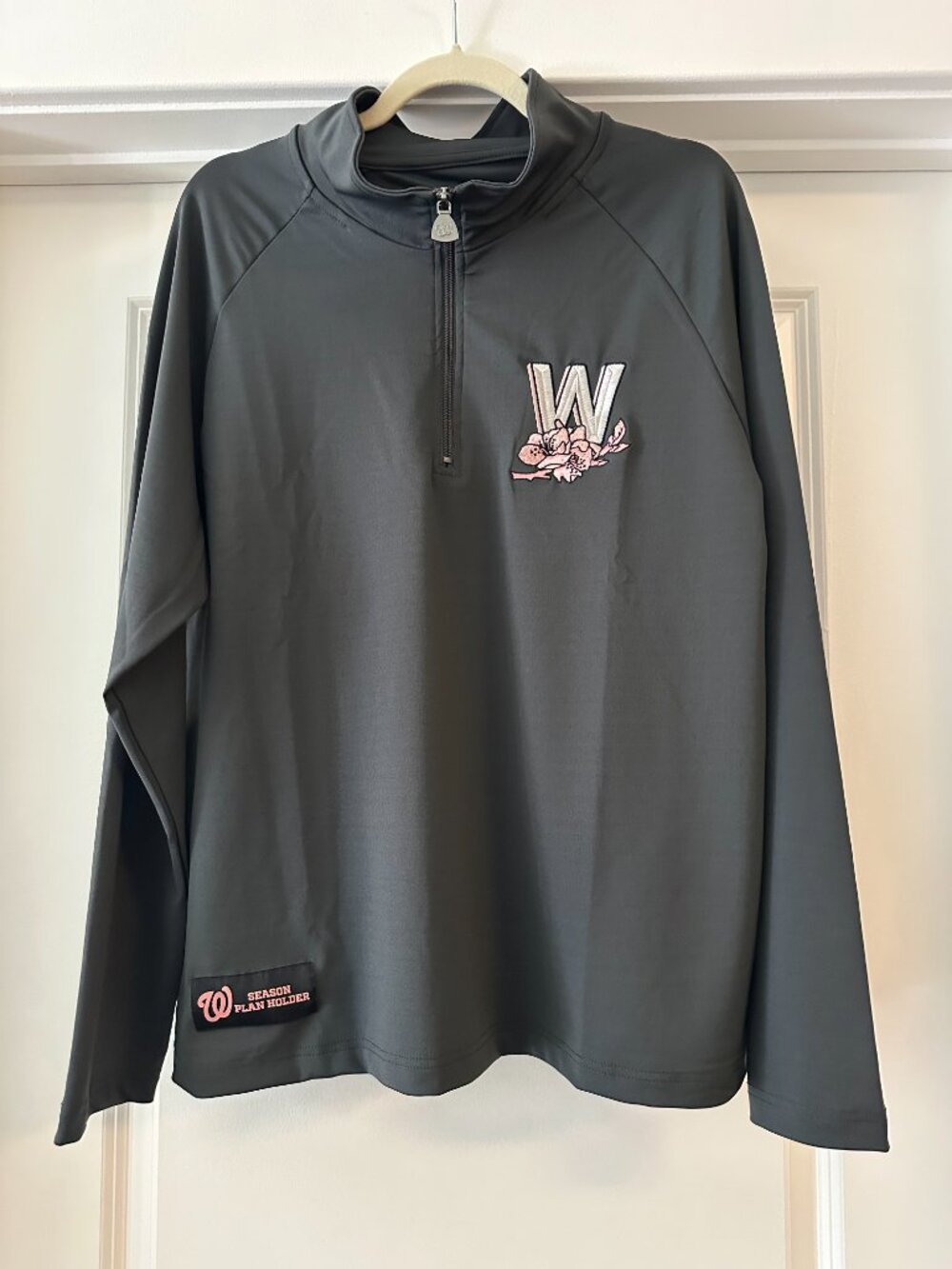 Washington Nationals City Connect Cherry Blossom Quarter Zip Mens M Baseball